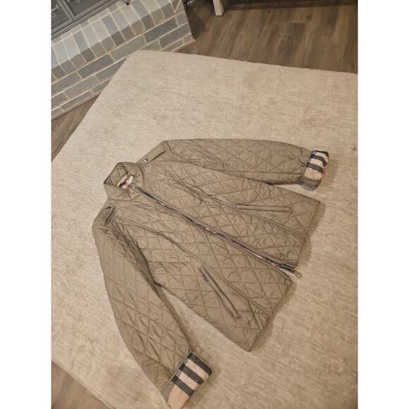 Burberry Brit Women's Quilted Jacket Olive Size L - Picture 1 of 16